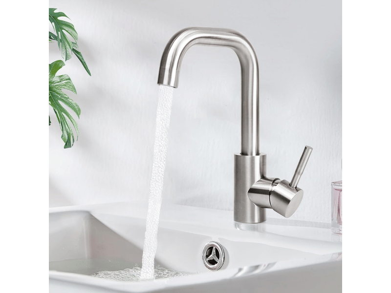 Zmh robinet de lavabo acier inoxydable mélangeur 360° eau chaudefroide haute pression silencieux - Conforama A