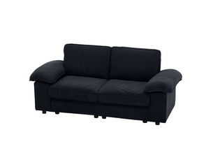 Canapé 2 places - fx-p20eu-bk1 - noir - tissu doux - rangement intégré sous siège