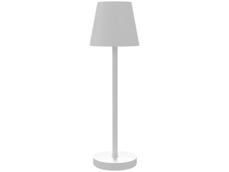  Lampe de chevet avec éclairage led, lampe de table rechargeable sans fil usb-c, 3 couleurs, ø 11,2 x 36,5 cm, blanche  - Conforama A