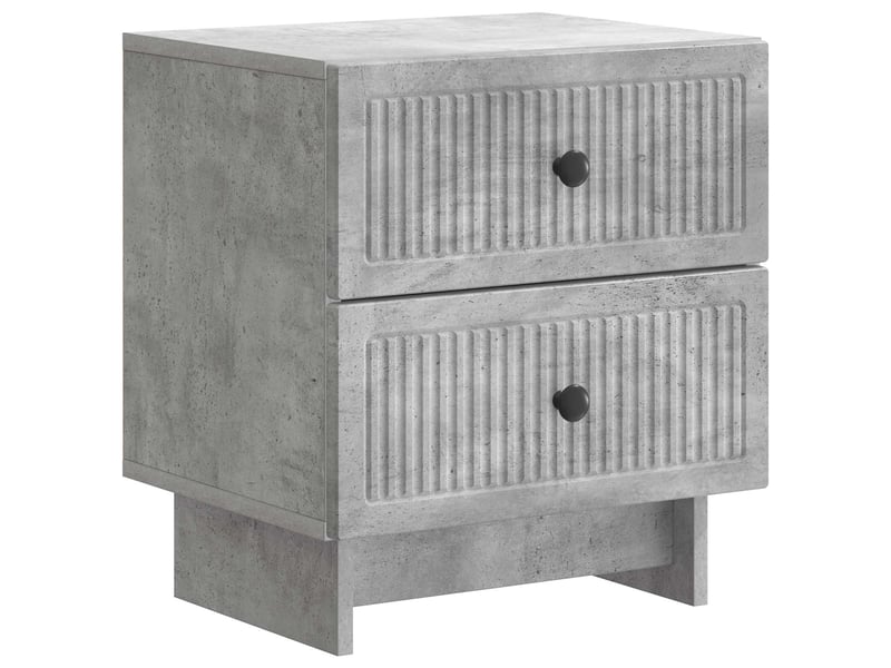  Table de chevet 2 pièces gris béton 43 x 34,5 x 47,5 cm  - Conforama C