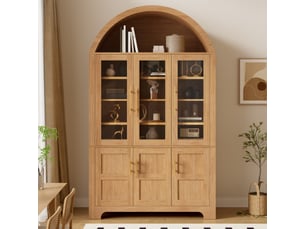 Buffet 6 porte(s) 0 tiroir(s) <strong>HAVRYA</strong> <strong></strong> - 110 cm coloris naturel