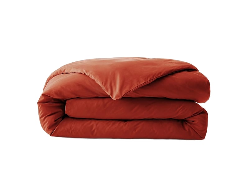  Housse de couette 140x200 cm percale de coton terre de sienne PD25275 - Conforama A