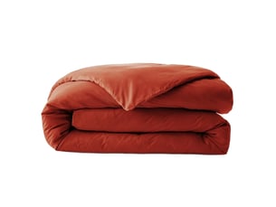 Housse de couette 140x200 cm percale de coton terre de sienne