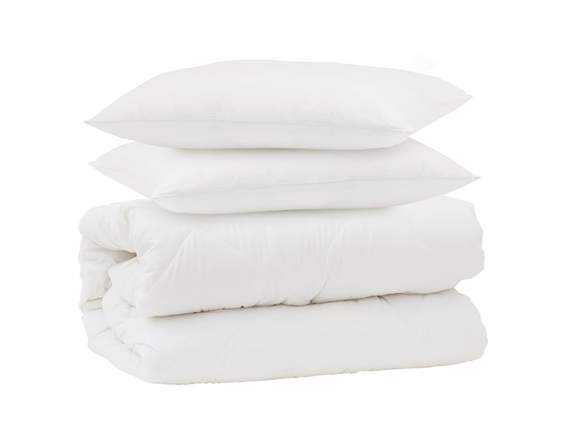  Ensemble de duvet avec oreiller 3 pièces - couette blanc microfibre  - Conforama A