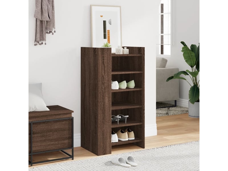  Meuble à chaussure | armoire à chaussures chêne marron 52x37,5x100 cm  - Conforama C