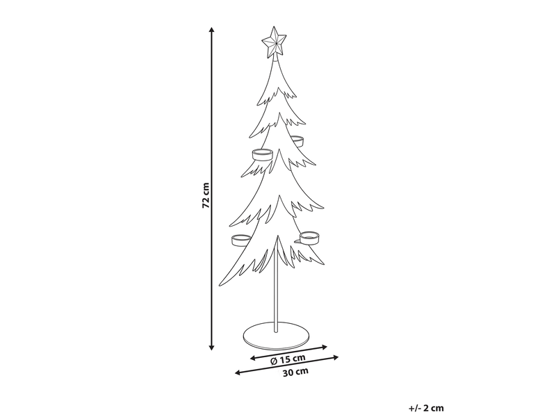  Bougeoir joukio 72 cm métal doré  - Conforama C