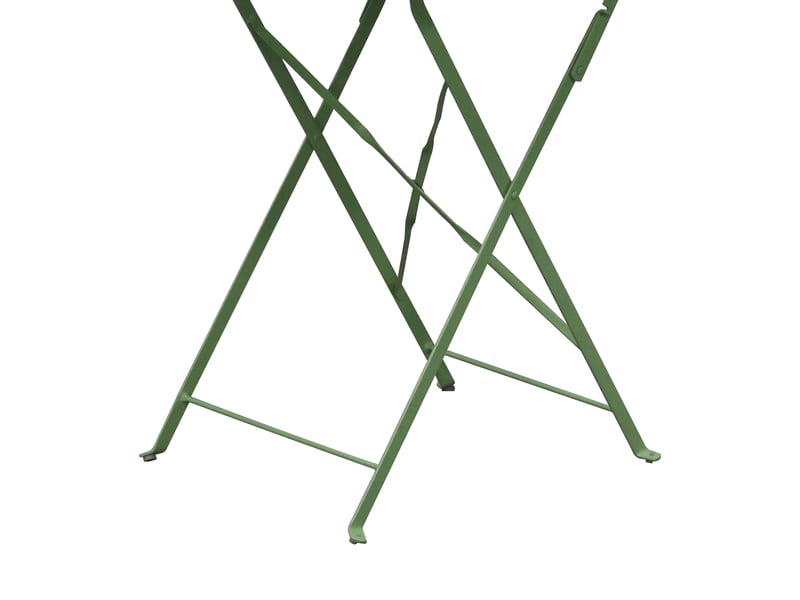 Table de jardin carrée pliable en métal vert - baca - Conforama C