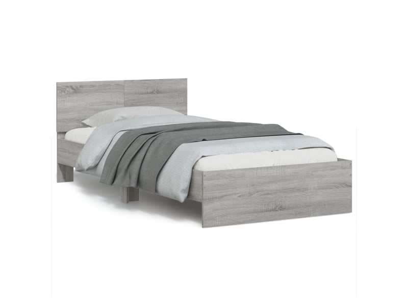  Lit simple- lit adulte -  cadre de lit sans matelas avec tête de lit 100x200 cm  - Conforama A