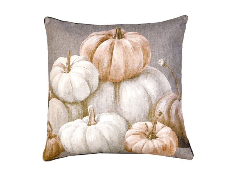  Coussin réversible imprimé aquarelle citrouilles 45x45 cm  - Conforama E