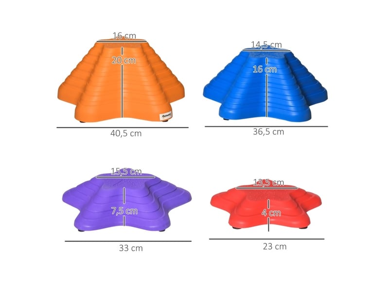Pierres d'équilibre enfant 23 à 40,5 cm – multicolores – antidérapantes et empilables, jusqu'à 80 kg - Conforama C