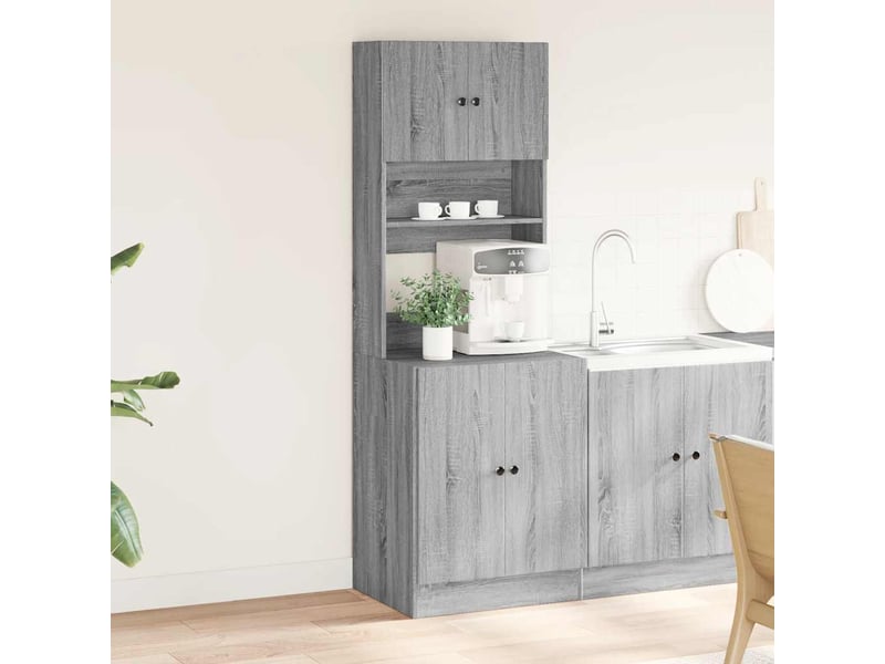  Meuble de rangement, armoire de cuisine sonoma gris 60x50x180cm bois d’ingénierie  - Conforama C