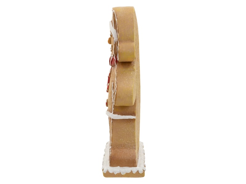  Ecd germany figurine de noël bonhomme en pain d'épices à led 76 cm, décoration lumineuse d'interieur sur piles (non incluses) avec bonnet et écharpe, ornement à poser pour cheminée plateau de table ECD Germany GmbH - Conforama D