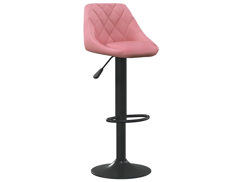  Tabouret de bar, chaise de bar rose velours shl42881  - Conforama A