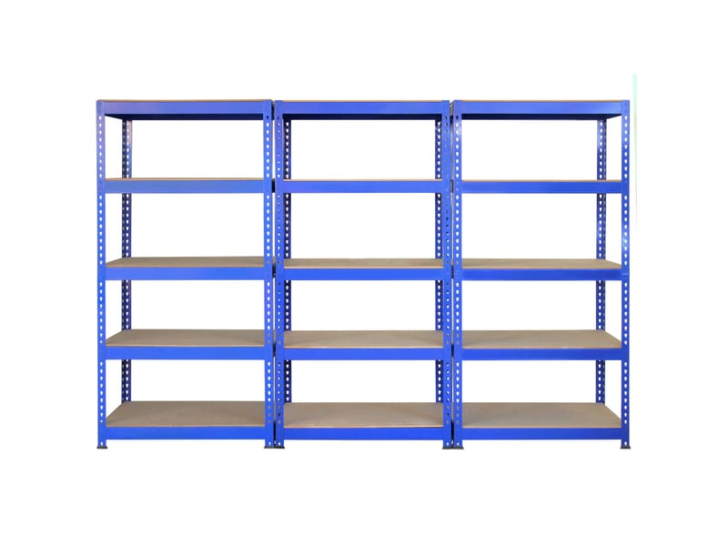  Monster racking - 3 rayonnages q-rax en acier sans boulons bleus 90cm x 50cm x 182cm 7001(3) - Conforama B