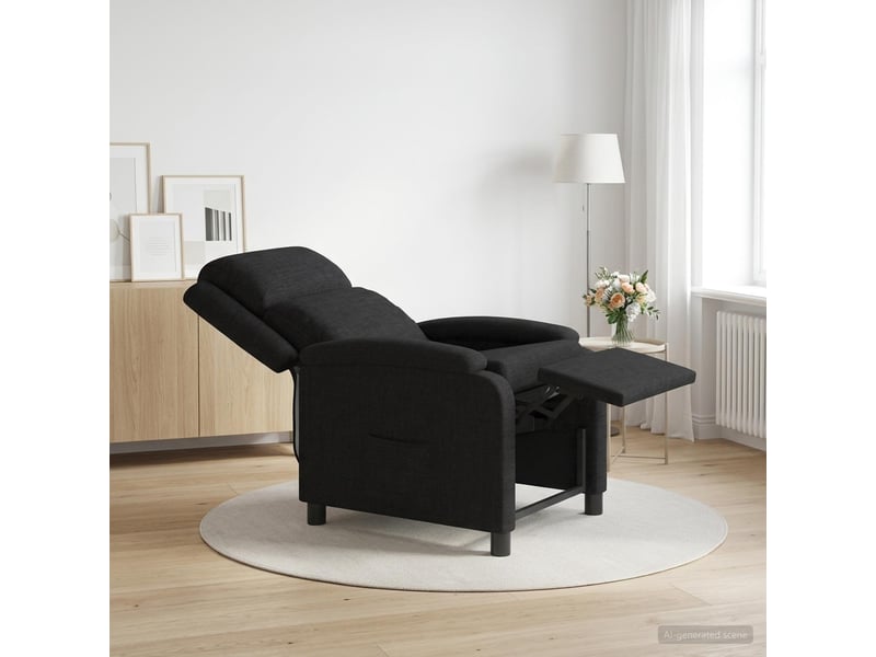  Vidaxl fauteuil inclinable noir tissu  - Conforama B