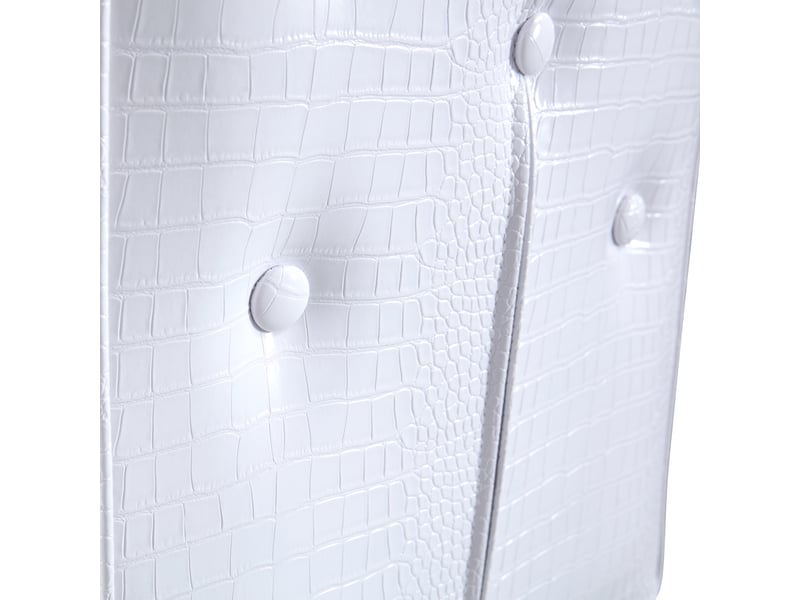 Lot de 4 chaises de salle à manger,61,5x42x101 cm,pvc,blanc et noir  - Conforama E