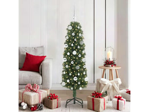 Sapin de noël artificiel, arbre de noël vert 150 cm pvc et acier et plastique shl448