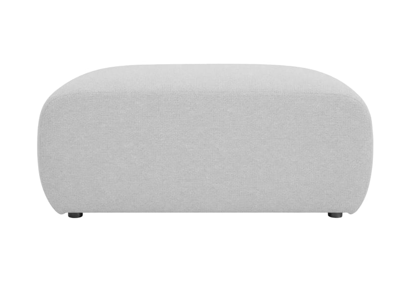  Cassis - pouf en tissu chenille gris clair 105x57x40  - Conforama A