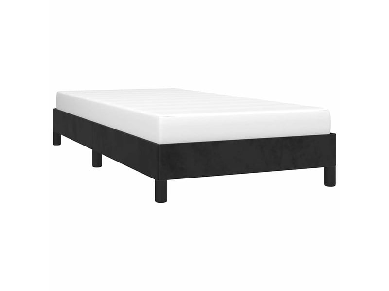  Lit simple- lit adulte -  cadre de lit sans matelas noir 100x200 cm velours  - Conforama C