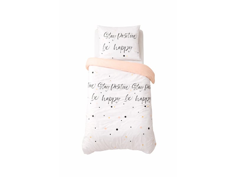 Parure de lit be happy PAR_POSITIVE140 - Conforama C