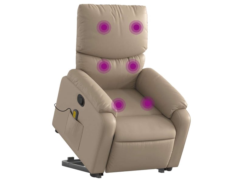  Fauteuil inclinable de massage cappuccino similicuir shl46605  - Conforama C