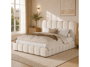Lit coffre 140x190 cm <strong>MODERNLUXE</strong> <strong></strong> coloris beige