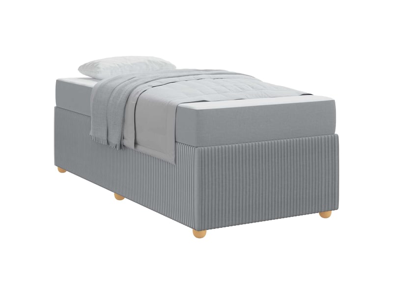  Lit simple- lit adulte -  cadre de lit gris clair 100 x 200 cm tissu  - Conforama A