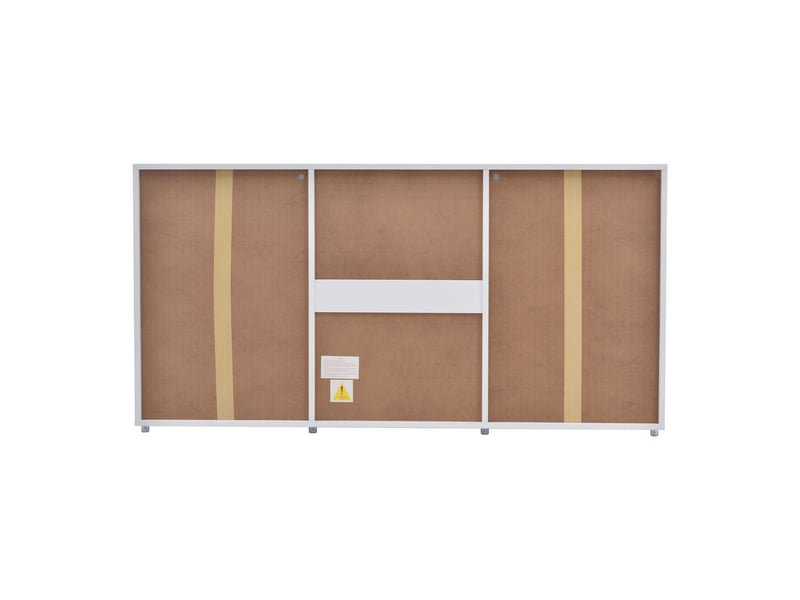  Buffet haut tv 140x35x70 cm avec espace de stockage, buffet de cuisine avec 16 couleurs de lampes led pour salle à manger salon  - Conforama C