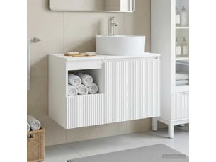 Ensemble de mobilier de salle de bain 2 pc blanc cf63992