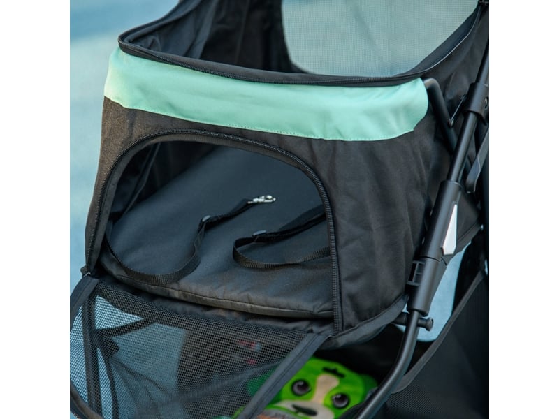 Poussette pour enfent pliable 80,5 x 51,5 x 100 cm – verte – housse de pluie et double porte-gobelet - Conforama C