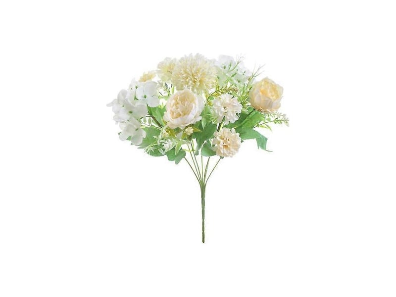  Fleur artificielle pivoine imitation, vive, imperméable et inaltérable, pour chambre à coucherchampagne, blanc  - Conforama A
