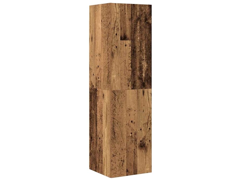  Ensemble de meuble tv - banc tv - meuble de rangement mural 4 pcs vieux bois bois d'ingénierie  - Conforama D