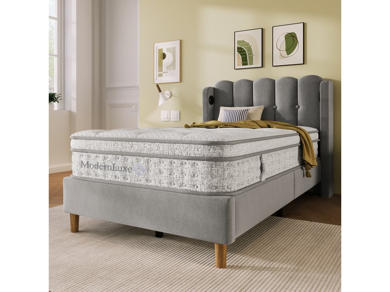  Matelas 90 × 200 cm 1 place 7 zones avec mousse froide, soutien ergonomique, sans matelas, blanc  - Conforama C