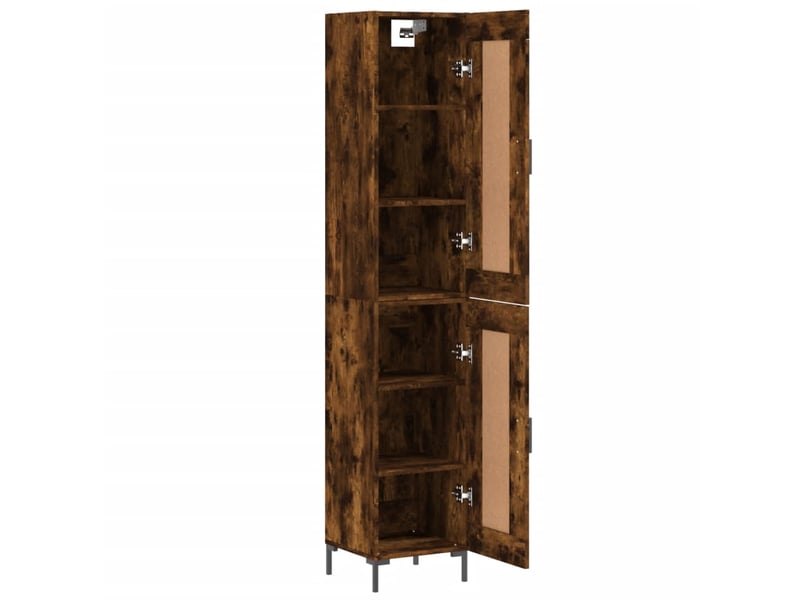 Buffet haut - bahut - meuble de rangement chêne fumé 34,5x34x180 cm bois d'ingénierie  - Conforama D