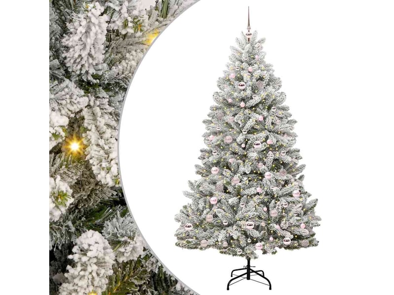  Sapin de noël - arbre de noël artificiel 210 cm 300 led blanc chaud  - Conforama A