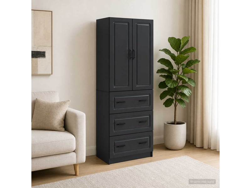  Ensemble de meubles 2 pcs, rangement de salon 66 x 34,5 x 87 cm bois d'ingénierie shl3721  - Conforama B
