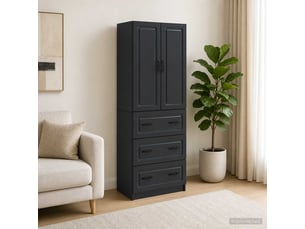 Armoire <strong></strong> <strong></strong> coloris noir largeur 66 cm