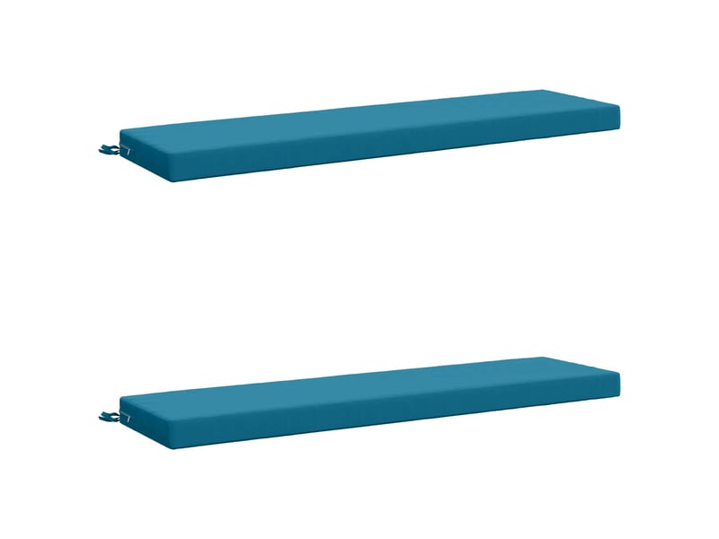  Lot de 2 coussins de banc, coussins d'assise soest 100 % polyester bleu clair cf57091  - Conforama A