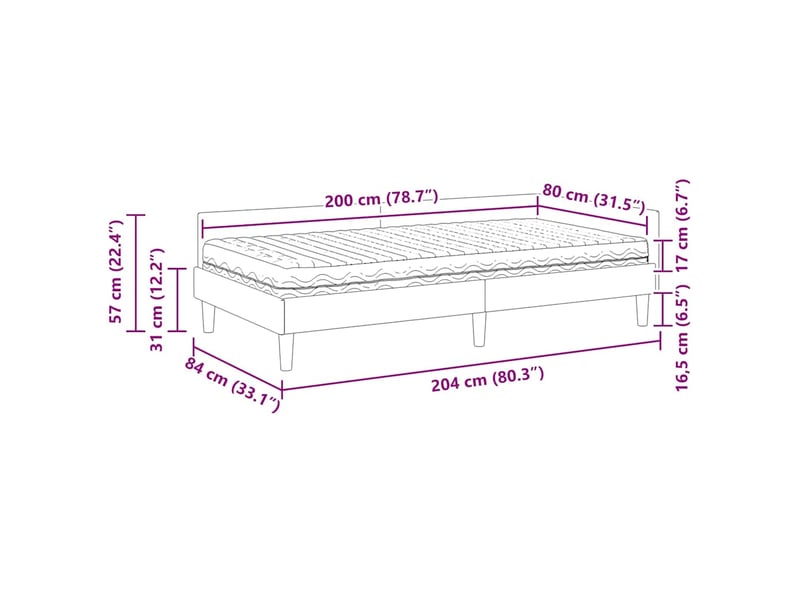 Cadre de lit d'angle | lit simple | lit adulte avec matelas autre 2 pcs taupe tissu 100x200 cm - Conforama C