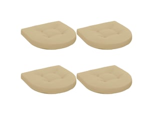Lot de 4 coussins de siège, coussins d'assise 100 % polyester beige cf60052