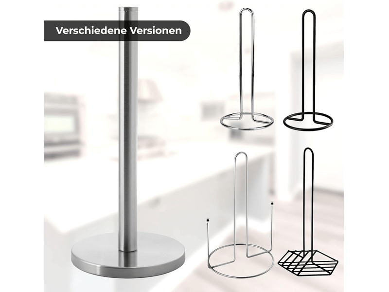  Porte essuie inox, porte-rouleaux tout, dérouleur de cuisine et salle de bain, essuie-tout métal, elegant distributeur à essuie tout, discrét et compa  - Conforama E