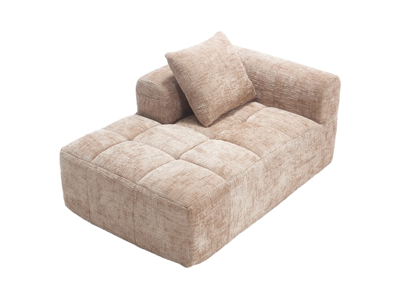  Méridienne 158x90x60 cm avec coussin kaki  - Conforama A