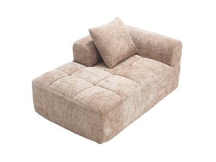 Méridienne 158x90x60 cm avec coussin kaki