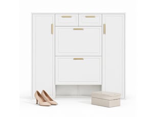 Meuble à chaussures 10 paire(s)  ULEVR   coloris blanc