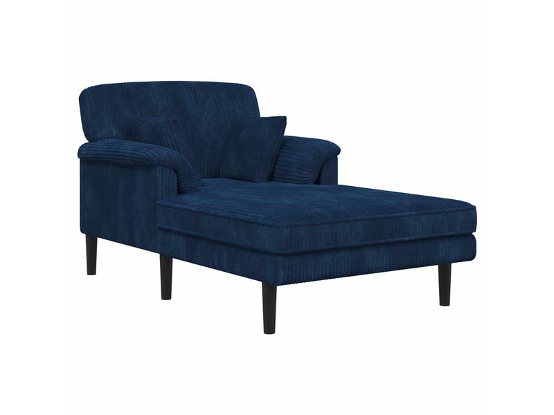  Vidaxl méridienne bleu marine tissu en velours côtelé  - Conforama A