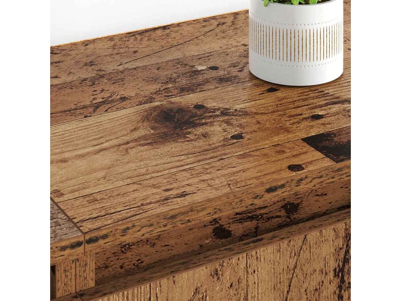  Buffet - bahut - meuble de rangements 2 pc bois ancien 60 x 35 x 70 cm bois d'ingénierie  - Conforama D