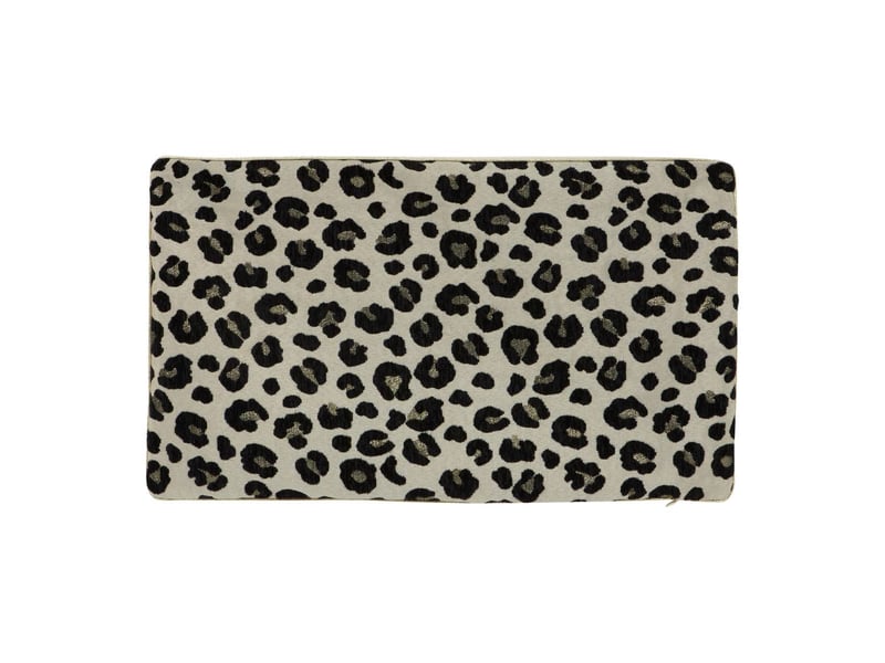  Coussin de noël imprimé léopard noir 50 x 30 cm  - Conforama D