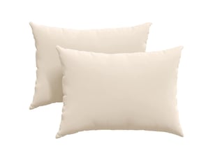 Lot de 2 coussins de canapé, coussins décoratifs tissu beige 70 x 50 cm cf58758