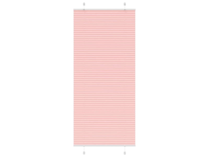 Store plissé, store de fenêtre rose 85x200 cm largeur du tissu 84,4 cm polyester cf47011 - Conforama B