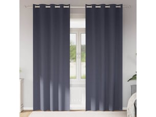 Lot de 2 rideaux occultants, rideaux black-out avec anneaux anthracite 225 x 140 cm cf44550